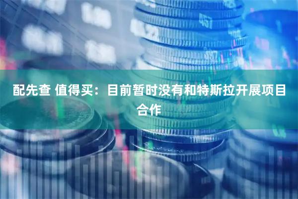 配先查 值得买：目前暂时没有和特斯拉开展项目合作